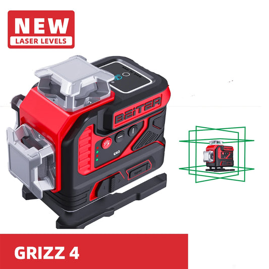 GRIZZ 4 Professional 4D Green Laser Level | Motion Sensor |