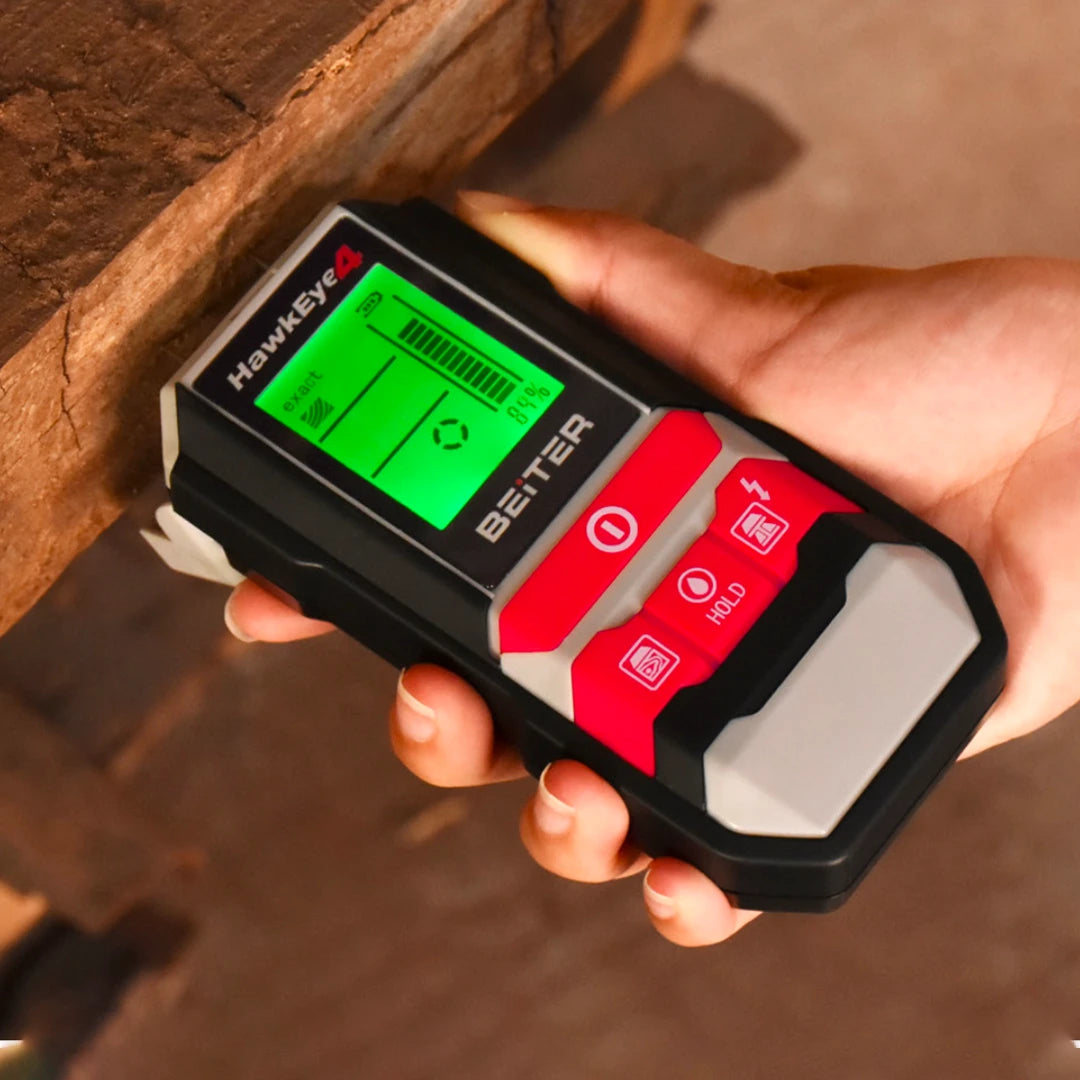 Beiter Hawkeye 4 4-in-1 Digital Detector | Metal, Wood, Live Wire and Moisture Detection