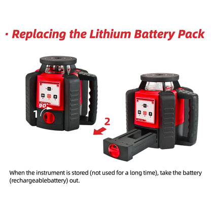 BEITER RL-100HV Professional Rotary Laser Level | Dual Axis Slope | 500M Range |